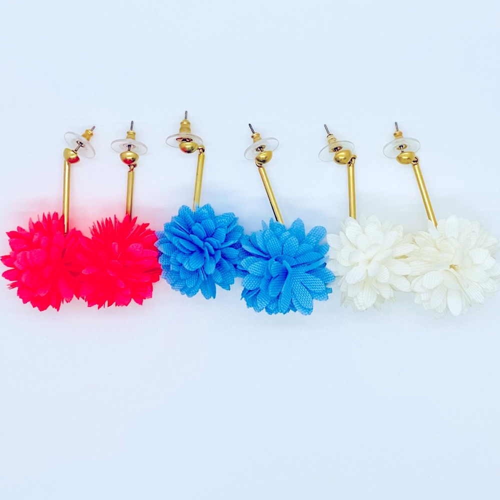J. Crew Blossom Drop Earrings Set of 3 Jewelry
